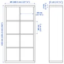 IKEA FLYSTA ФЛЮСТА, стеллаж, белый, 69x132 см 303.772.42 фото thumb №4