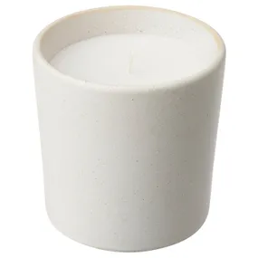 IKEA ADLAD АДЛАД, аром свічка у керамічній склянці, скандинавський ліс / білий, 50 Години 505.022.02 фото