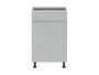 BRW Top Line кухонный базовый шкаф 50 см правый с ящиком серый глянцевый, серый гранола/серый глянец TV_D1S_50/82_P/SMB-SZG/SP фото