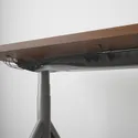 IKEA IDÅSEN ІДОСЕН, стіл регульований, коричневий/темно-сірий, 160x80 см 392.810.04 фото thumb №7