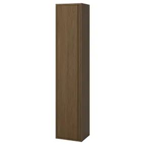 IKEA ÄNGSJÖN ЭНГШЁН, высокий шкаф с дверцей, коричневая имитация дуб, 40x35x195 см 605.350.80 фото