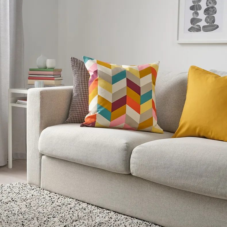 IKEA HANNELISE ХАННЕЛІСЕ, подушка, різнобарвний, 50x50 см 104.650.51 фото №3