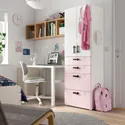 IKEA SMÅSTAD СМОСТАД / PLATSA ПЛАТСА, гардероб, білий блідо-рожевий/з 4 шухлядами, 60x57x181 см 194.309.05 фото thumb №9