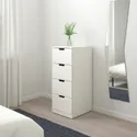 IKEA NORDLI НОРДЛИ, комод с 4 ящиками, белый, 40x99 см 792.398.43 фото thumb №2