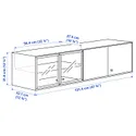 IKEA BOASTAD БУАСТАД, шкаф для ТВ, комбинация, чёрный / глазчатый дуб, 163x42x185 см 595.352.22 фото thumb №4