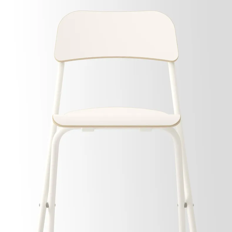 IKEA FRANKLIN ФРАНКЛІН, барний стілець зі спинкою, складан, білий/білий, 63 см 704.048.75 фото №9