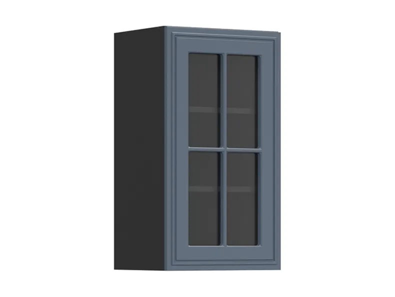 BRW Верхний кухонный шкаф Verdi 40 см левый с витриной mystic matt, черный/матовый FL_G_40/72_LV-CA/MIM фото №2