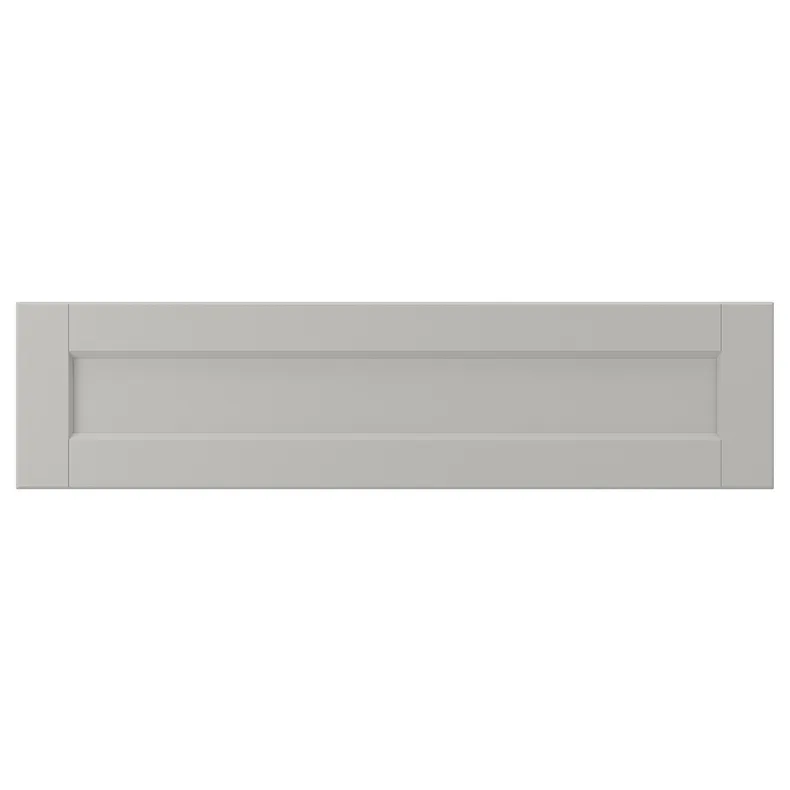 IKEA LERHYTTAN ЛЕРХЮТТАН, фронтальная панель ящика, светло-серый, 80x20 см 004.615.05 фото №1
