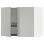 IKEA METOD МЕТОД, шафа навісна із сушаркою д псд / 2 дв, білий / Хавсторп світло-сірий, 80x60 см 495.380.37 фото