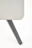 Стол кухонный HALMAR BALROG 140x80 см, каркас - черный, столешница - светло-серая фото thumb №13