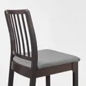 IKEA EKEDALEN ЕКЕДАЛЕН, барний стілець зі спинкою, темно-коричневий / ОРРСТА світло-сірий, 75 см 104.005.40 фото thumb №3