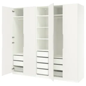 IKEA PAX ПАКС / TONSTAD ТОНСТАД, гардероб, комбинация, белый/кремовый, 250x60x236 см 895.499.01 фото