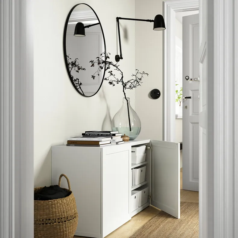 IKEA BESTÅ БЕСТО, комбинация для хранения с дверцами, белый / Ханвикен белый, 120x42x65 см 593.245.64 фото №2