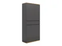BRW Книжкова шафа для передпокою Yamael з дверцятами та шухлядою графіт/дуб artisan, графітовий/дубовий ремісник REG4D1S-GF/DASN фото thumb №1