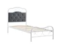 Ліжко односпальне HALMAR FABRIZIA 90x200 см, сірий/білий фото thumb №1