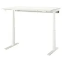 IKEA MITTZON МІТТЗОН, стіл регульований, електричний білий, 140x80 см 195.285.63 фото thumb №1