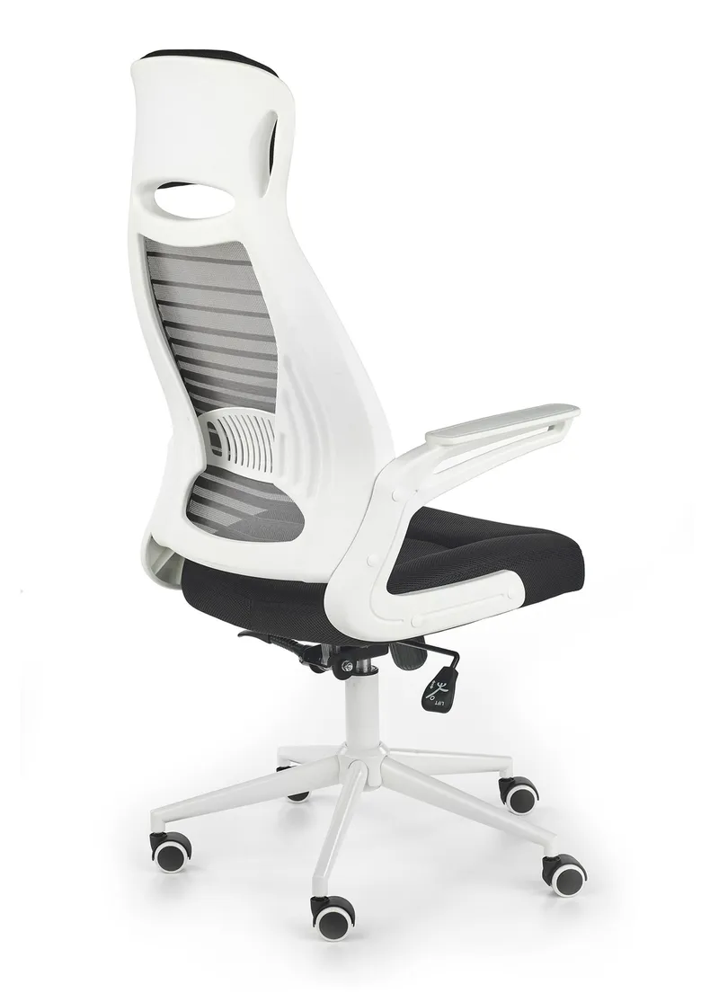Крісло комп'ютерне офісне обертове HALMAR FRANKLIN, чорний, сірий, білий фото №2