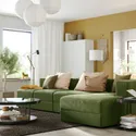 IKEA JÄTTEBO ЄТТЕБУ, 4,5міс модульний диван з кушеткою, правий/САМСАЛА темний жовто-зелений 994.714.02 фото thumb №2