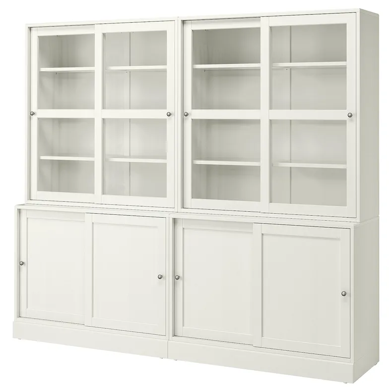 IKEA HAVSTA ХАВСТА, комбінація для зб з розс скл дверц, білий, 242x47x212 см 195.348.80 фото №1