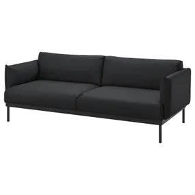 IKEA ÄPPLARYD ЕППЛАРЮД, 3-місний диван, ГУННАРЕД чорний/сірий 705.750.75 фото
