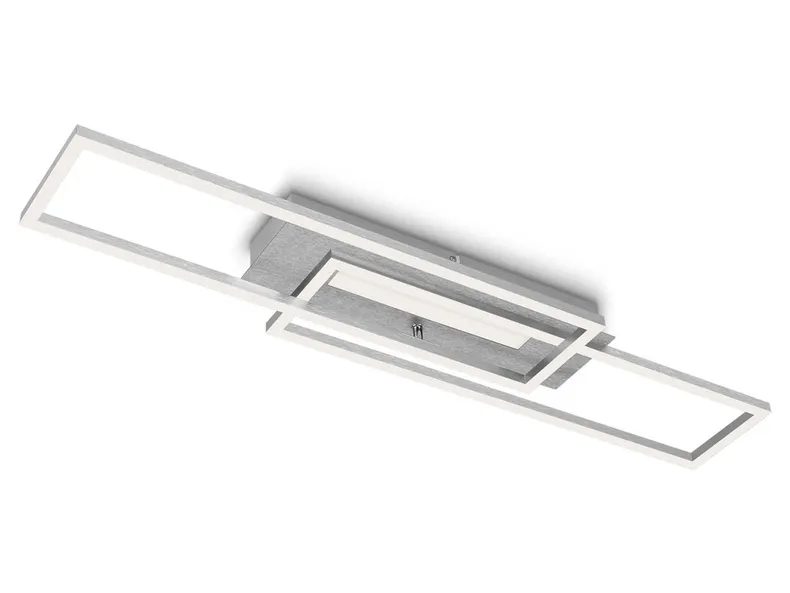 BRW Стельовий світильник MID LED 2-точковий металевий сріблястий 085523 фото №1