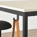 IKEA TROTTEN ТРОТТЕН, стіл, бежевий / антрацит, 80x80 см 094.296.10 фото thumb №4