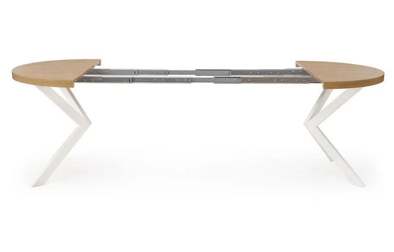 Розкладний стіл HALMAR PERONI 100-250x100 см золотий дуб - білий фото №12