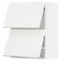IKEA METOD МЕТОД, навісна шафа гориз 2 дверц нат мех, білий Енкопінг / білий імітація дерева, 60x80 см 694.734.93 фото