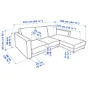 IKEA VIMLE ВИМЛЕ, 3-местный диван, с шезлонгом/Lejde серо-черный 794.343.97 фото thumb №5