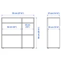 IKEA VIHALS ВИХАЛС, комбинация д / хранения+стекл дверц, темно-серое / прозрачное стекло, 285x37x90 см 895.212.14 фото thumb №4
