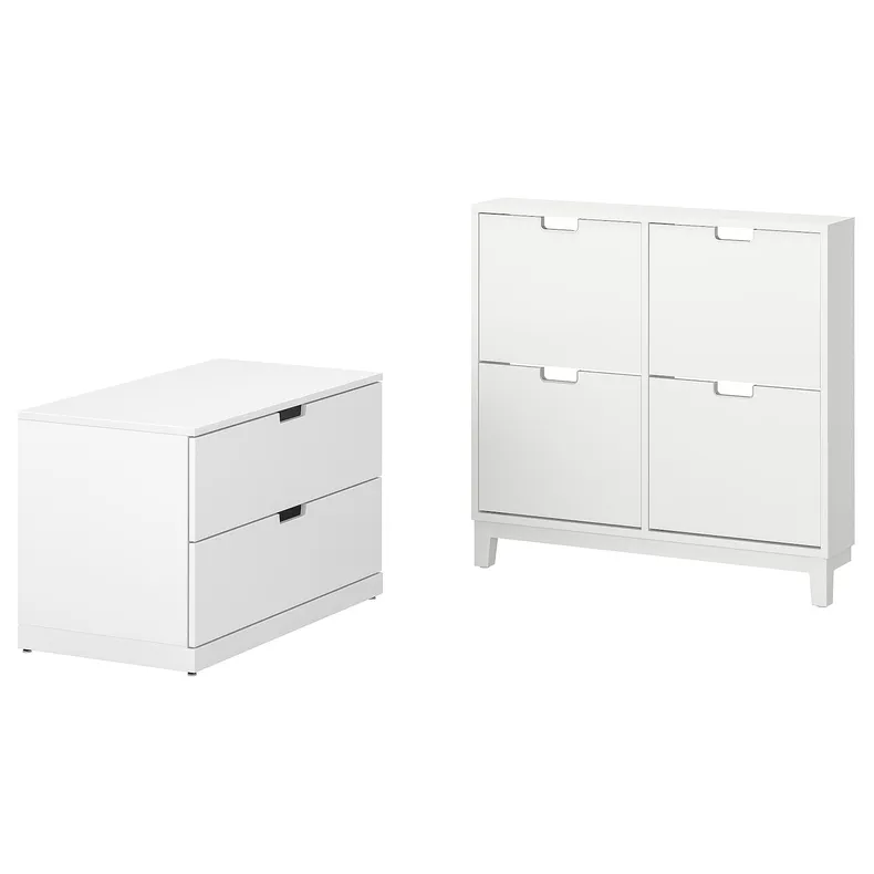 IKEA STÄLL / NORDLI, меблі для передпокою, комплект з 2 предметів, білий 395.279.30 фото №1