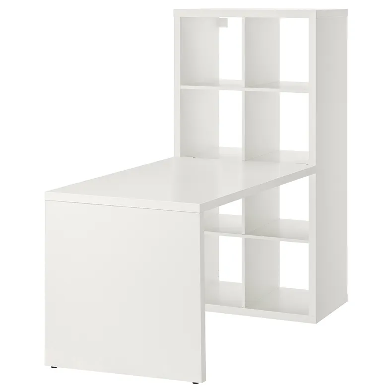 IKEA KALLAX КАЛЛАКС, письмовий стіл, комбінація, білий, 77x154x147 см 195.135.66 фото №1