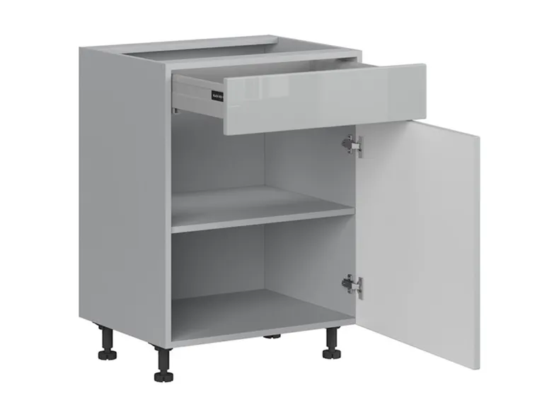 BRW Базовый шкаф Top Line для кухни 60 см правый с ящиком soft-close серый глянец, серый гранола/серый глянец TV_D1S_60/82_P/STB-SZG/SP фото №3
