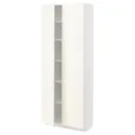 IKEA METOD МЕТОД, висока шафа із полицями, білий / ВАЛЛЬСТЕНА білий, 80x37x200 см 495.073.14 фото thumb №1
