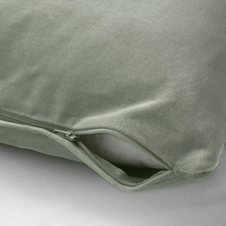 IKEA SANELA САНЕЛА, чохол на подушку, блідо-сіро-зелений, 40x58 см 905.310.14 фото №2