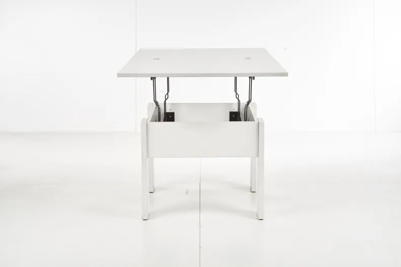 Журнальный столик-трансформер HALMAR SERAFIN 80-160x80 см белый фото №11