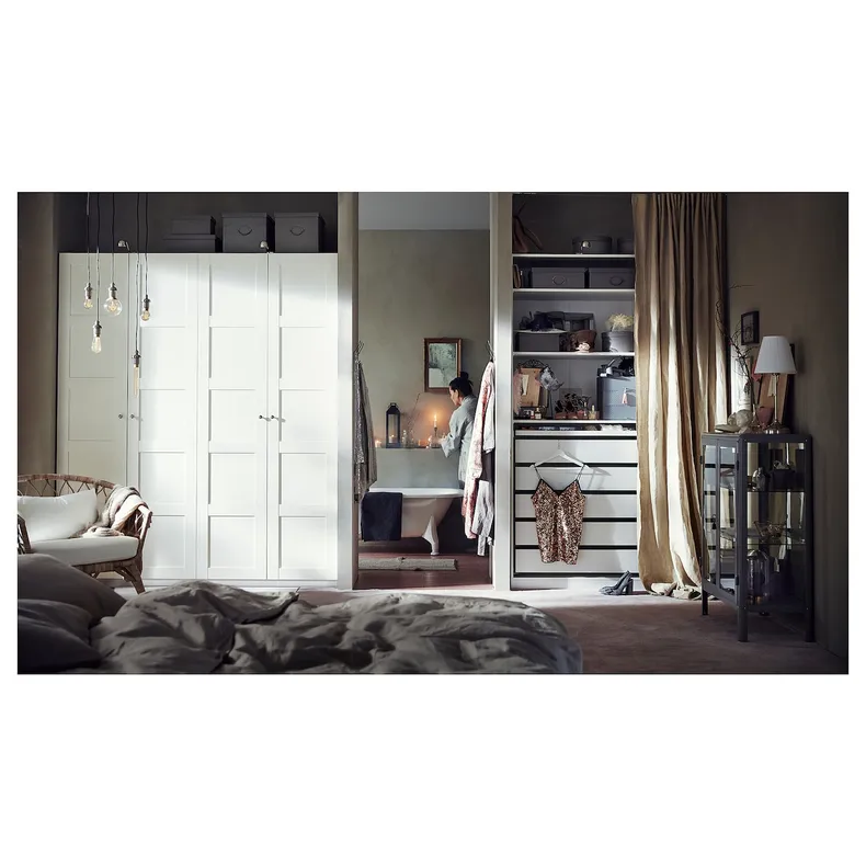 IKEA PAX ПАКС, гардероб, білий, 150x58x236 см 492.278.70 фото №2