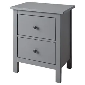 IKEA HEMNES ХЕМНЭС, комод с 2 ящиками, серый цвет, 54x66 см 003.924.61 фото