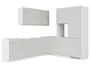 BRW Угловой кухонный гарнитур Sole 260х225 см светло-серый глянец, альпийский белый/светло-серый глянец FH_NAR3_BBL-BAL/XRAL7047 фото