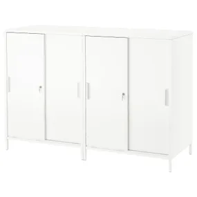 IKEA TROTTEN ТРОТТЕН, шафа з розсувними дверцятами, білий, 160x110 см 594.296.60 фото