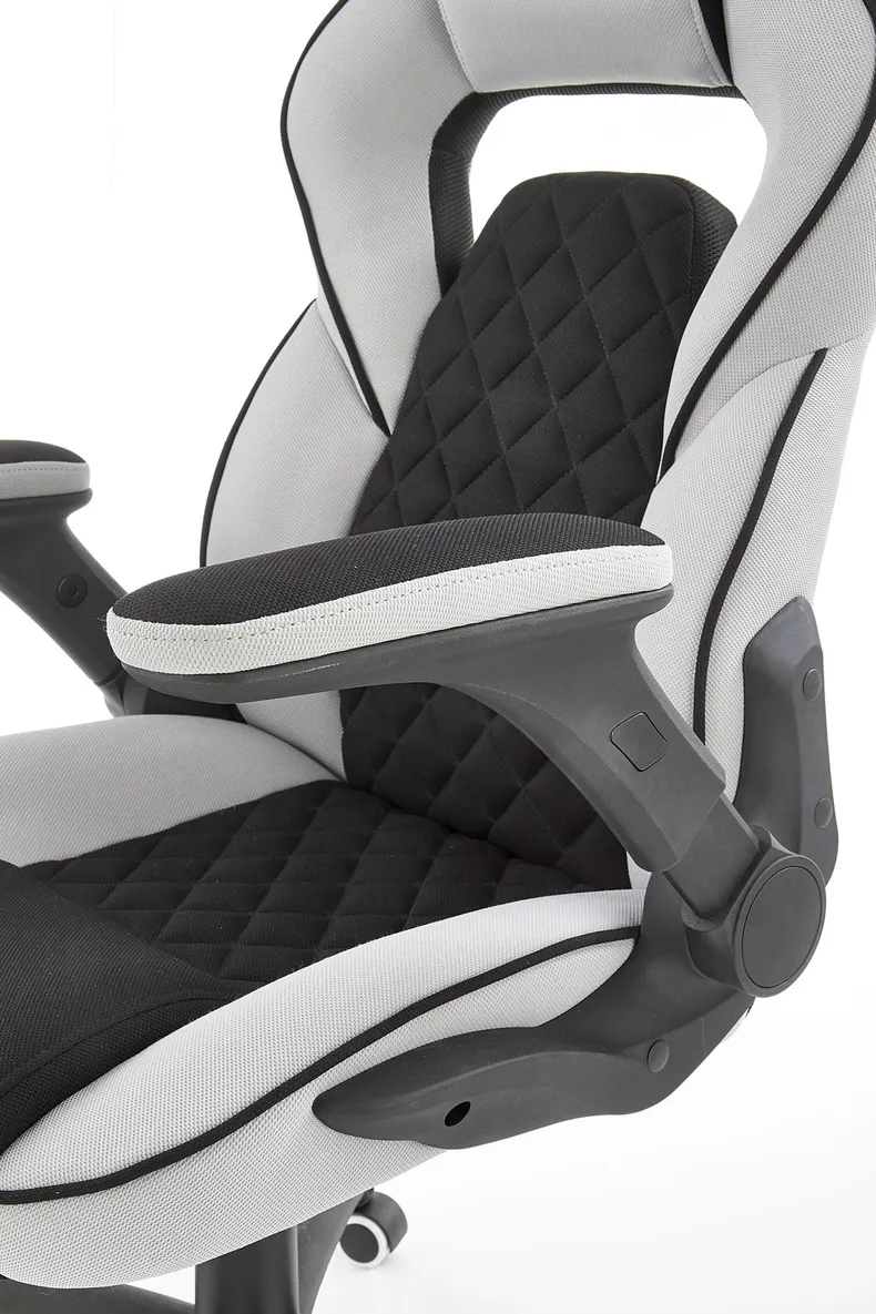 Крісло комп'ютерне офісне обертове HALMAR SONIC чорний / сірий, мембранна тканина фото №4