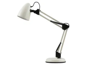 BRW Металлическая настольная лампа Notari белого цвета 093409 фото