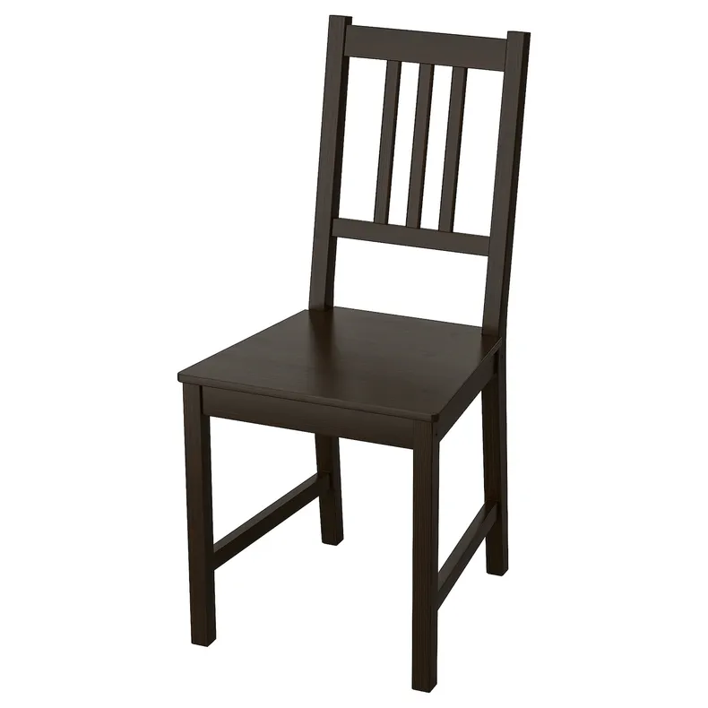 IKEA STEFAN СТЕФАН, стул, коричнево-чёрный 002.110.88 фото №1