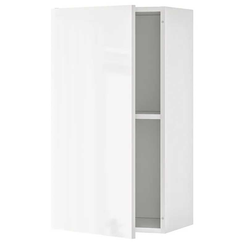 IKEA KNOXHULT КНОКСХУЛЬТ, навесной шкаф с дверцей, белый глянец, 40x75 см 903.268.10 фото №1