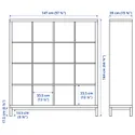 IKEA KALLAX КАЛЛАКС, стелаж із основою, білий / білий, 147x164 см 094.427.20 фото thumb №5