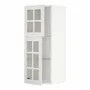 IKEA METOD МЕТОД, настінна шафа, полиці / 2 склх дверц, білий / стенсундський білий, 40x100 см 694.645.73 фото