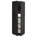 IKEA METOD МЕТОД / MAXIMERA МАКСИМЕРА, высокий шкаф с ящиками, черный / Лерхиттан с черными пятнами, 60x60x200 см 093.534.22 фото thumb №1