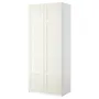 IKEA PAX ПАКС / BERGSBO БЕРГСБУ, гардероб із 2 дверцятами, білий / білий, 100x60x236 см 499.046.34 фото