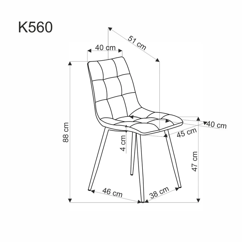 Кухонный стул HALMAR K560 оливковый фото №2