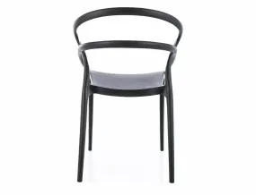 Кухонний стілець SIGNAL Glis, пластик: чорний фото